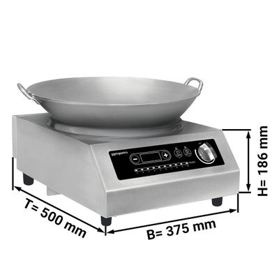 Masina de gatit tip wok cu inducţie 3,5 kW - Wok inclus