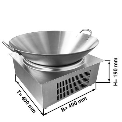 Cuisinière à induction pour wok - 3,5 kW - wok inclus