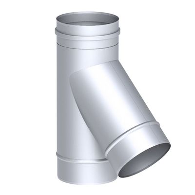 Tubo di collegamento a T 60° in acciaio inox / Ø350 mm	