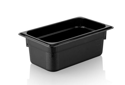 Polycarbonat GN-Behälter 1/4 - Schwarz - Höhe: 100mm
