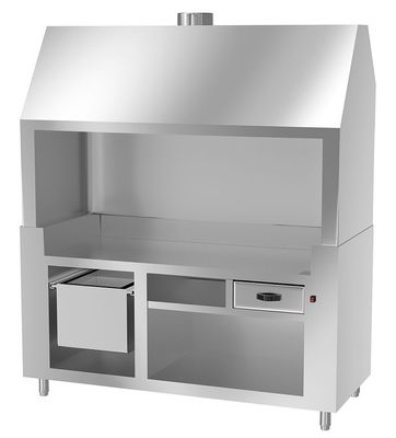 Neutralelement für Holzkohlegrill - mit Edelstahl - 1,8 m