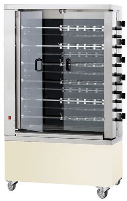 Elektro Hähnchengrill - Glaskeramik - 28,8kW - mit 11 Spießen für bis zu 66 Hähnchen