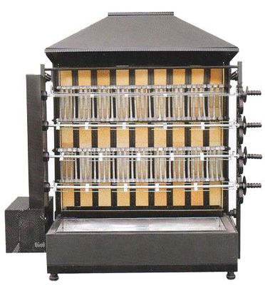 Holzkohle Hähnchengrill - mit 4 Spießen für bis zu 20 Hähnchen