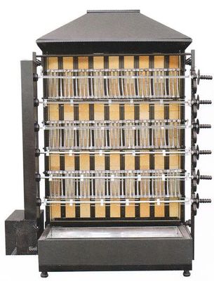 Holzkohle Hähnchengrill - mit 6 Spießen für bis zu 30 Hähnchen