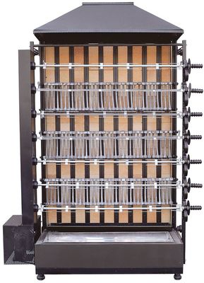 Holzkohle Hähnchengrill - mit 7 Spießen für bis zu 42 Hähnchen