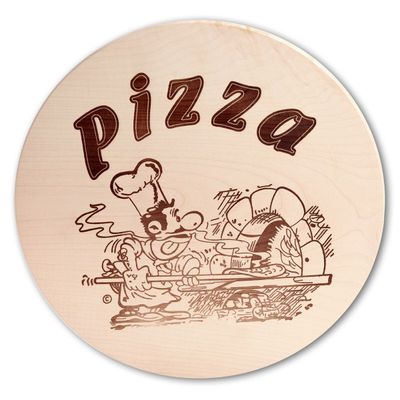Lot De 6 Assiettes à Pizza En Bois D'acacia – Ø 32 Cm, épaisseur 2 Cm – Avec Gouttière à Jus – Plateau Service Pain, Fromage – Certifié FSC