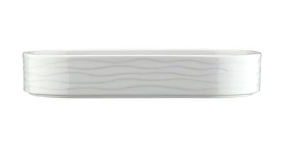 (6 Stück) SEA WAVE - Dessert-/ Salatschale - oval - 160x70mm - Weiß