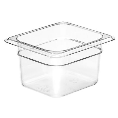 (6 Stück) CAMBRO | CAMWEAR® - Polycarbonat GN-Behälter 1/6 - Clear - Höhe: 100mm