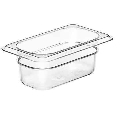 (6 Stück) CAMBRO | CAMWEAR® - Polycarbonat GN-Behälter 1/9 - Clear - Höhe: 65mm