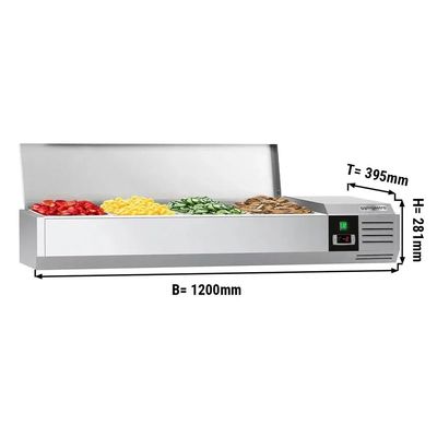 Холодильна вітрина PREMIUM - 1,2 х 0,4 м - для 4х контейнерів 1/3 GN