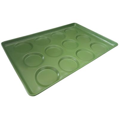 Backblech - Aluminium - EN 600x400 - antihaftbeschichtet - für 12x Burger Brötchen