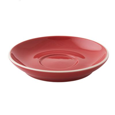 (6 komada) COLORS - Tanjurić cappuccino šalice - Ø 140 mm - Crvena boja 