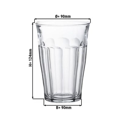 (6 Stück) Duralex Longdrinkglas - PICARDIE - 360 ml - Transparent