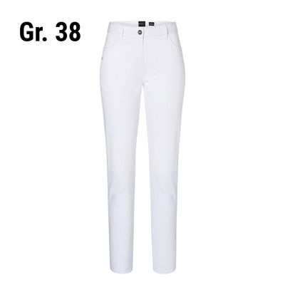 Karlowsky - pantaloni de damă cu 5 buzunare - culoare albă - mărime: 38