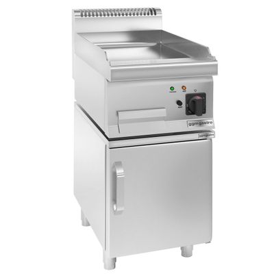Elektro Bratplatte - 4,5 kW - Glatt - inkl. Unterbau mit 1 Tür