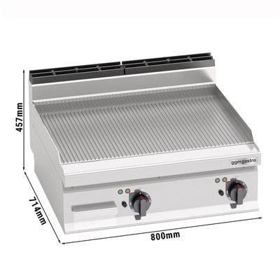 Elektromos grilltál - bordás (8 kW)