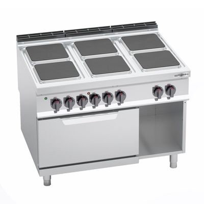Elektroherd - 21 kW - 6 Platten Eckig + Elektrobackofen Statisch - 7,5 kW