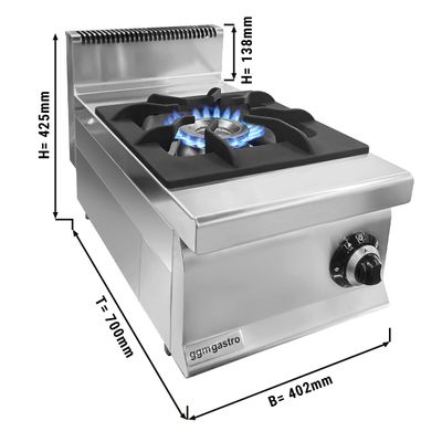 Gas stove - with 1 burner (8.65 kW) 