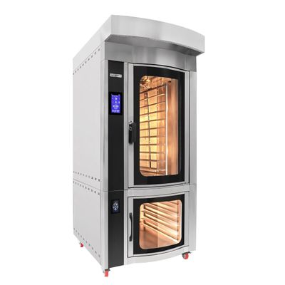 Rotierender Gas-Bäckerei-Heißluftofen - Touch - 10x EN 600x400 - inkl. Gärschrank & Waschsystem