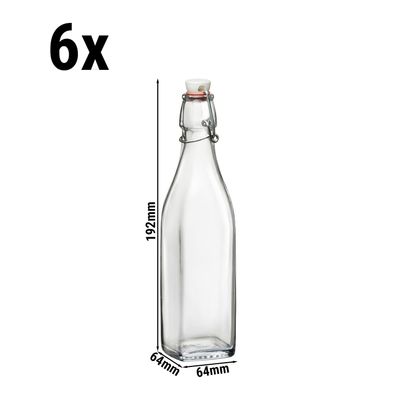 (1 Stück) Glasflasche Bormioli Rocco - DUBLIN - mit Bügelverschluss - 250 ml