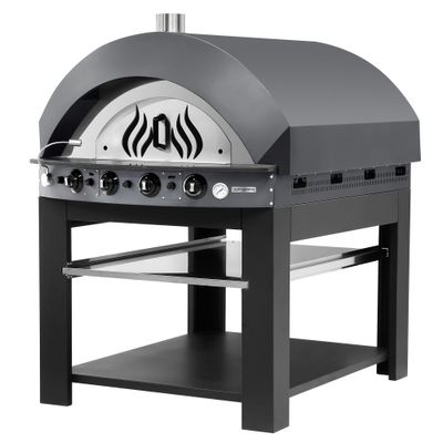 Gas Pizzaofen - Anthrazit - 11x 25cm - Manuell - inkl. Untergestell
