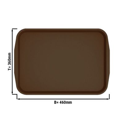 Поднос для столовых 360x460мм - цвет: коричневый 