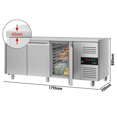 Freezer table ECO - 1800x700mm - with 3 doors