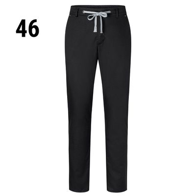 KARLOWSKY | Męskie spodnie Chinosy z nowoczesnym streczem - Czarny - Rozmiar: 46	