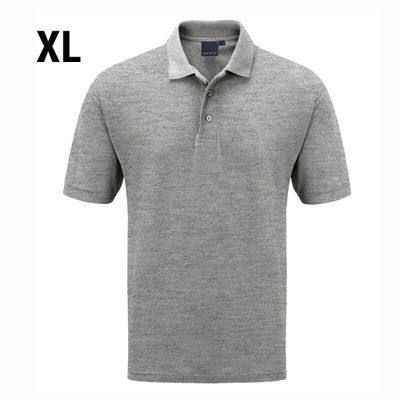 Mannen Polo Shirt - Metaal Grijs - Maat: XL
