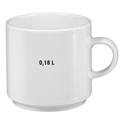 (6 Stück) SELTMANN WEIDEN | Kaffeetasse - 0,18 Liter - Weiß/Uni