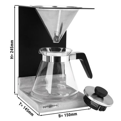 BEEM | POUR OVEN - Kaffeebereiter Set - Beton - 0,5 Liter