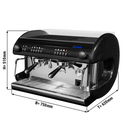 Cafetera/ máquina de espresso - 2 grupos - negro - café expreso