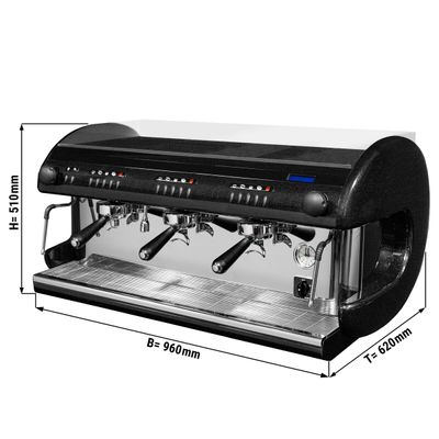 Επαγγελματική Μηχανή Espresso - 3 Γκρουπ - Μαύρη
