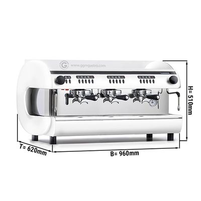 ماكينة فلترة القهوة بورتافلتر - ثلاثية - أبيض
