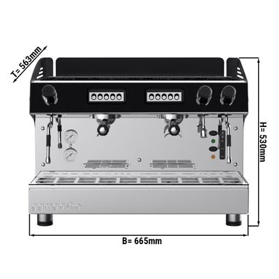 Cafetera/ máquina de espresso - 2 grupos - acero inoxidable