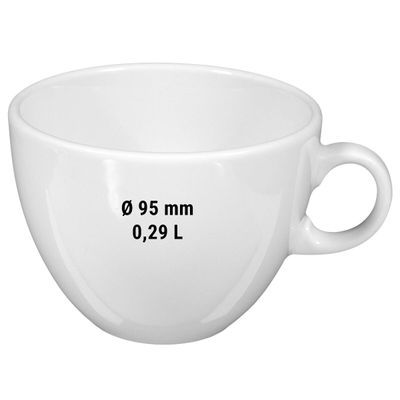 (6 Stück) SELTMANN WEIDEN | Kaffeetasse - 0,29 Liter - Weiß/Uni