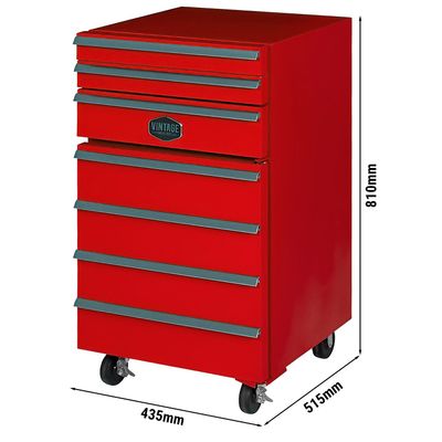 GASTRO-COOL | Hladnjak “radionička kolica” - 50 litara - 1 vrata - Crvena boja