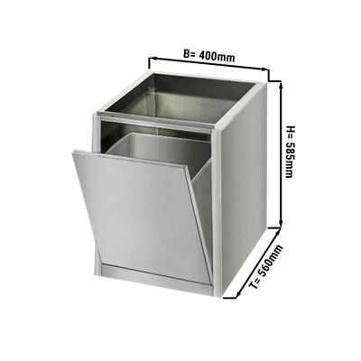 Cubo de basura 0,4 m - módulo de subestructura para las mesas de trabajo 600 de fondo