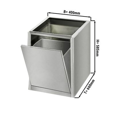 Cubo de basura 0,4 m - módulo de subestructura para las mesas de trabajo 700 de fondo