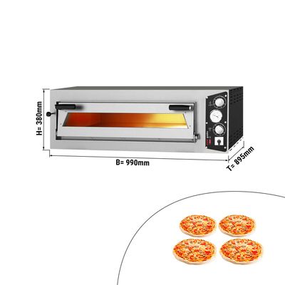 Электрическая Печь для пиццы - 4x 35см - Manuell (механическое управление)