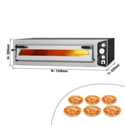 Электрическая Печь для пиццы - 6x 35см - Manuell (механическое управление) (Широкая)