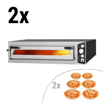 (2 Stück) Elektro Pizzaofen - 9+9x 34cm (Breit) - Manuell