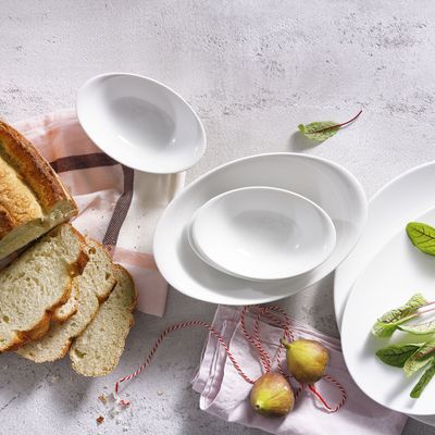 (6 komada) WHITE DELIGHT - Zdjela - 250x160 mm - 700 ml - Bijela boja