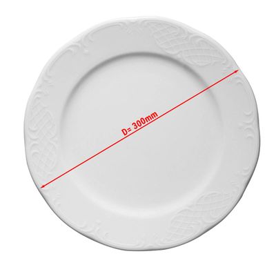 Plato Plano Jardim Tropical Para Mujer, 26 Cm