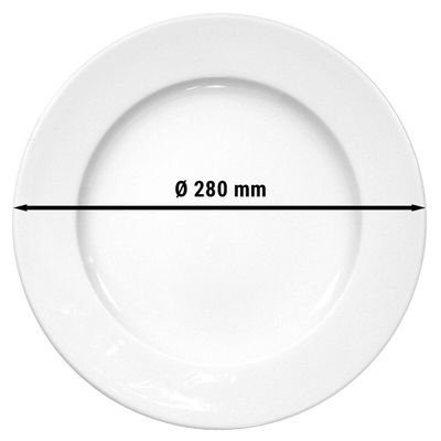 (6 Stück) SELTMANN WEIDEN | Teller - flach - Ø 280mm - Weiß/Uni