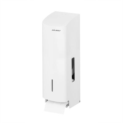 AIR-WOLF | WC-Papierspender - für 3 Haushaltsrollen - Edelstahl - Weiß