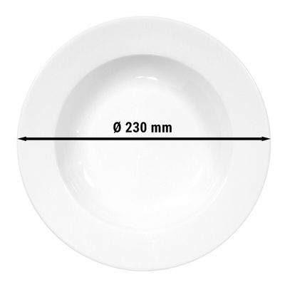 (6 Stück) SELTMANN WEIDEN | Teller - tief - Ø 230mm - Weiß/Uni