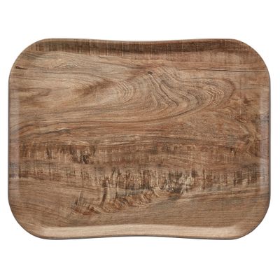 (12 Stück) CAMBRO | CENTURY™ - Fiberglas Tablett - rechteckig - 430x330mm - Holzoptik Olive hell - glatt