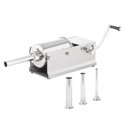 Manueller Wurstfüller - 3 Liter - Edelstahl - inkl. 4 Aufsätze