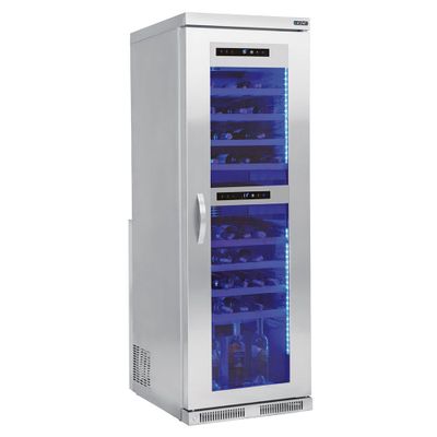Weinkühlschrank - 2 Klimazonen - 100 Liter - max. 72 Flaschen